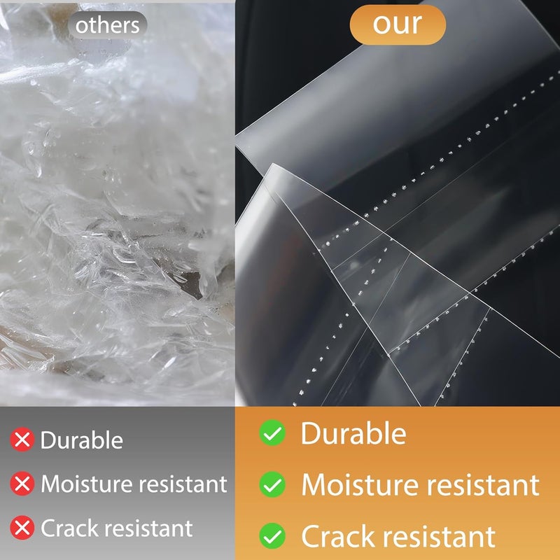 FOJOO 600Pcs Shrink Wrap Bands for Bottles Jars – 45x30mm Clear Heat Shrink Seals, Easy to Use with Hair Dryer or Heat Gun, Tamper Evident Bottle Seals for Essential Oil, Dropper, Test Tube Caps - Image 4